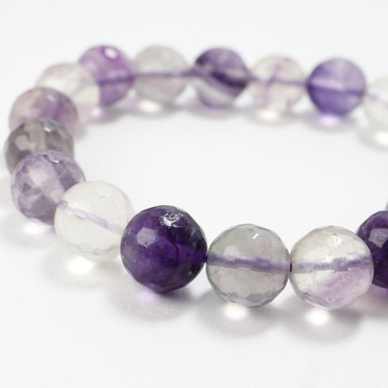 Faceted Unisex Gemstone Power Bracelets || Fluorite-Nature's Treasures