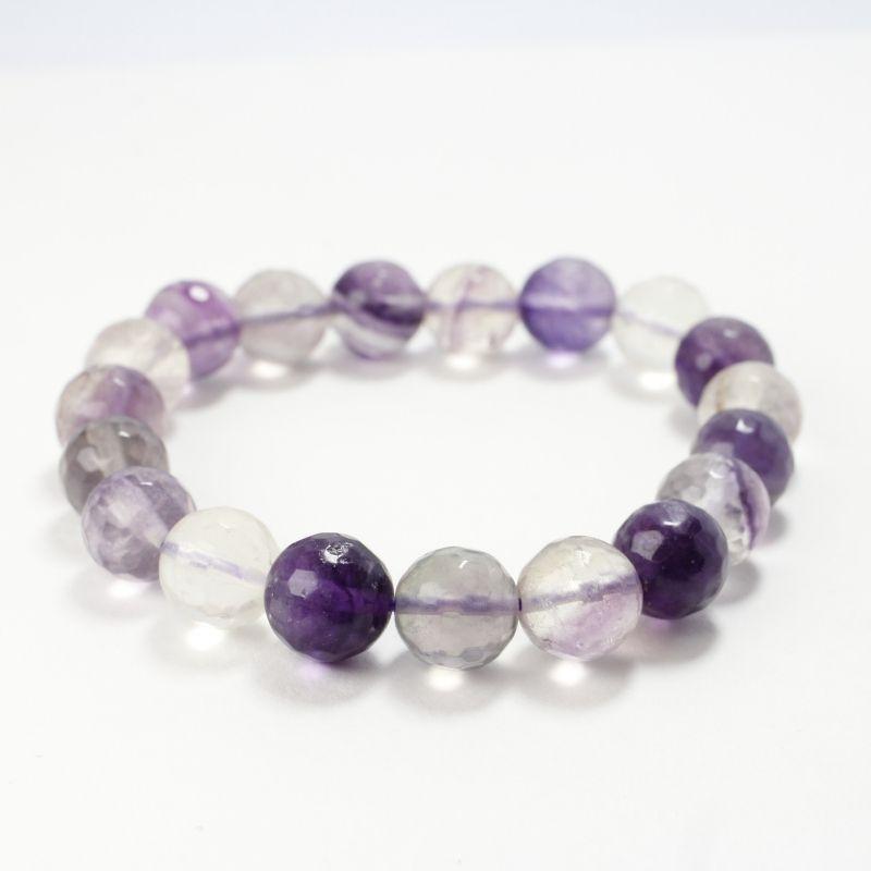 Faceted Unisex Gemstone Power Bracelets || Fluorite-Nature's Treasures