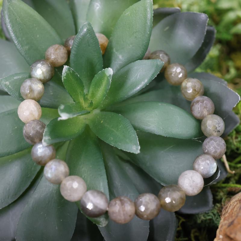 Faceted Unisex Gemstone Power Bracelets || Labradorite-Nature's Treasures