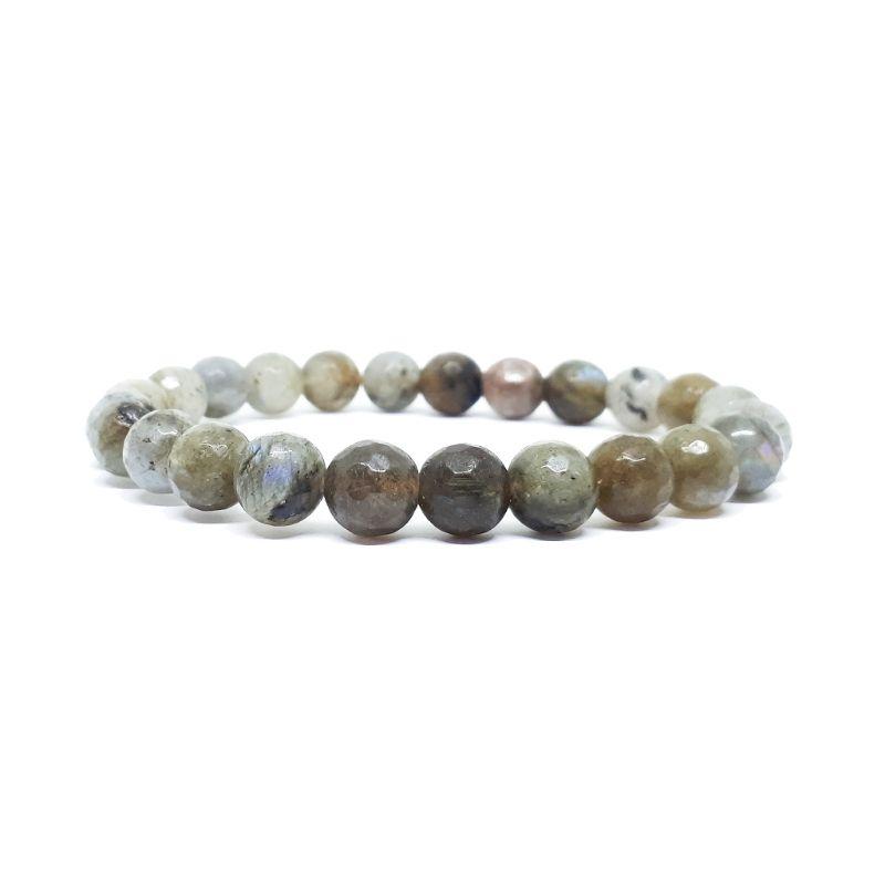 Faceted Unisex Gemstone Power Bracelets || Labradorite