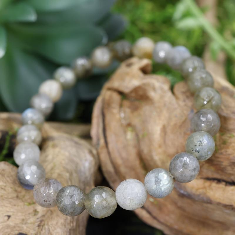 Faceted Unisex Gemstone Power Bracelets || Labradorite-Nature's Treasures