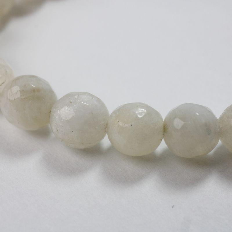 Faceted Unisex Gemstone Power Bracelets || Rainbow Moonstone-Nature's Treasures