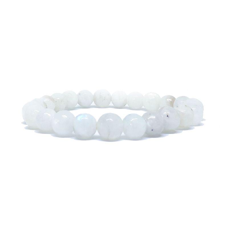 Faceted Unisex Gemstone Power Bracelets || Rainbow Moonstone-Nature's Treasures