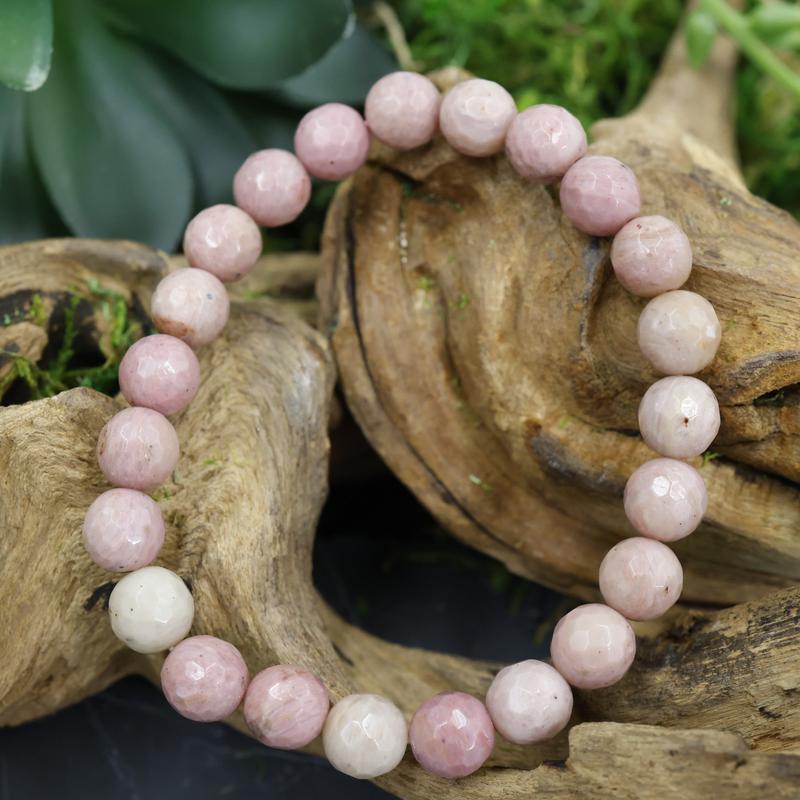 Faceted Unisex Gemstone Power Bracelets || Rhodonite-Nature's Treasures
