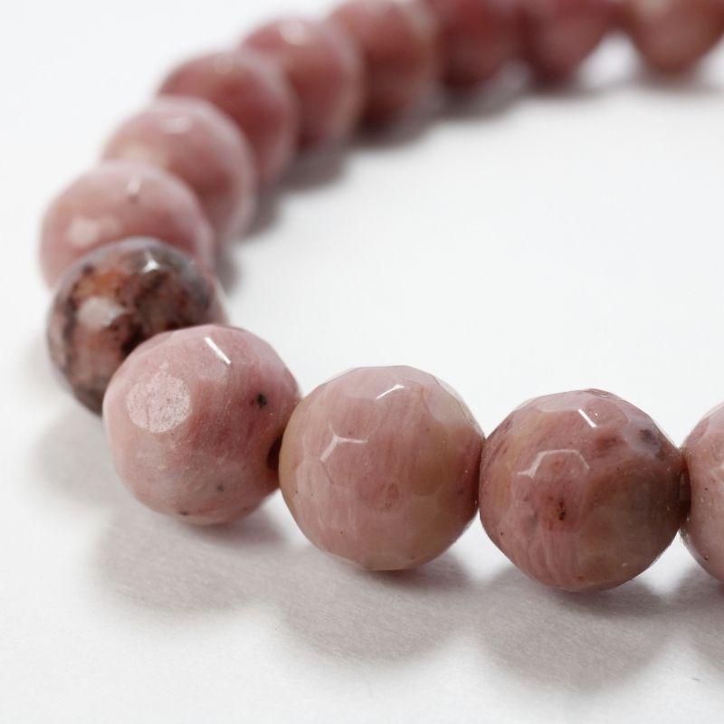 Faceted Unisex Gemstone Power Bracelets || Rhodonite-Nature's Treasures