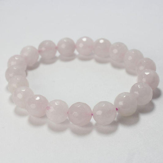Faceted Unisex Gemstone Power Bracelets || Rose Quartz-Nature's Treasures