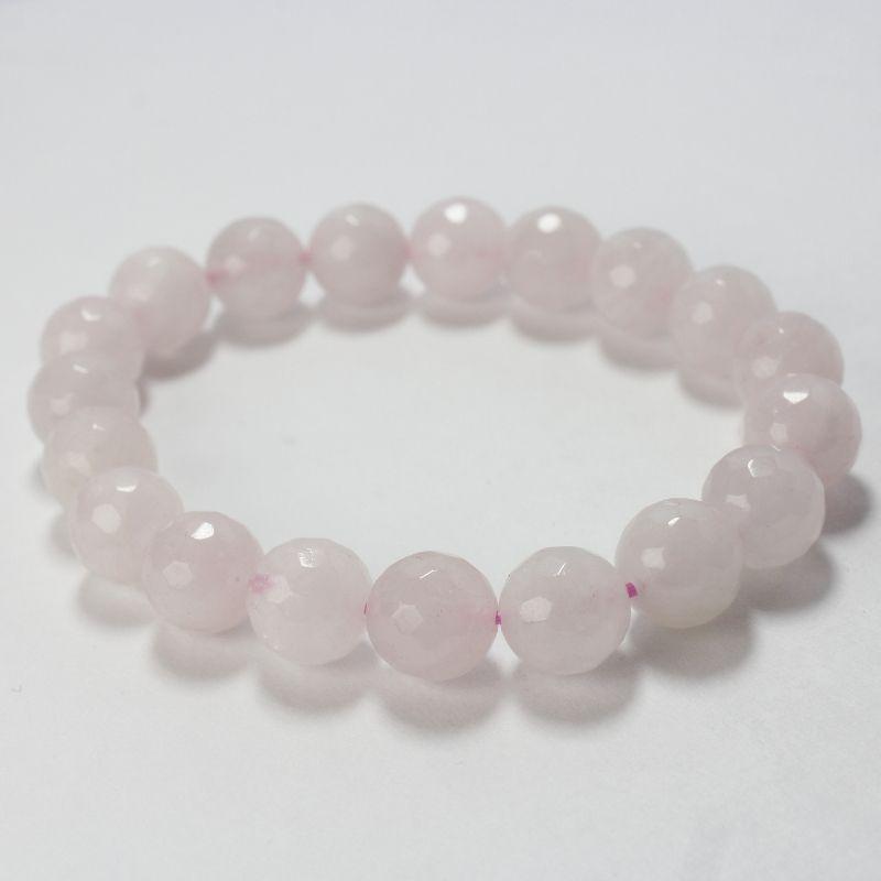 Faceted Unisex Gemstone Power Bracelets || Rose Quartz-Nature's Treasures