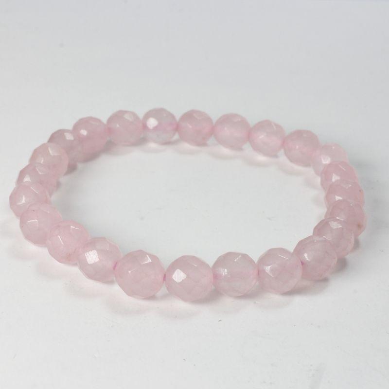 Faceted Unisex Gemstone Power Bracelets || Rose Quartz-Nature's Treasures