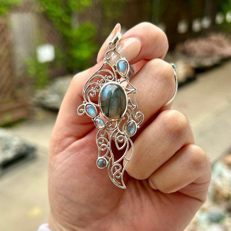 Fancy Silver Leaf Pendants || .925 Sterling Silver-Nature's Treasures