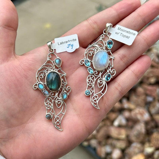 Fancy Silver Leaf Pendants || .925 Sterling Silver-Nature's Treasures