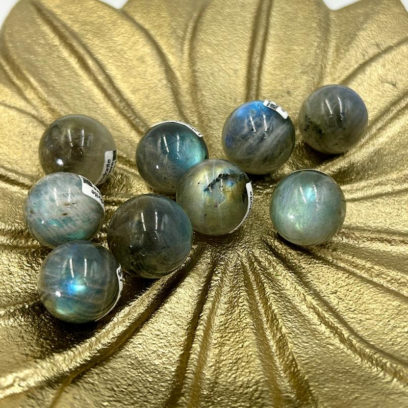 Flashy Mini Labradorite Spheres 16MM || Trunk Show