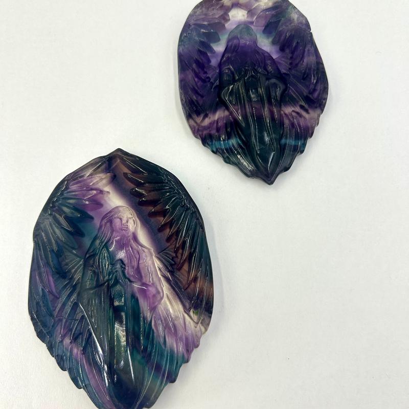 Fluorite Virgin Mary Crystal Carvings || Trunk Show-Nature's Treasures