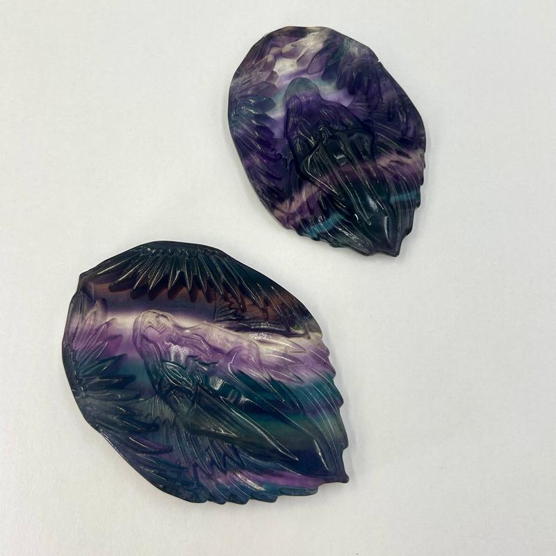 Fluorite Virgin Mary Crystal Carvings || Trunk Show-Nature's Treasures