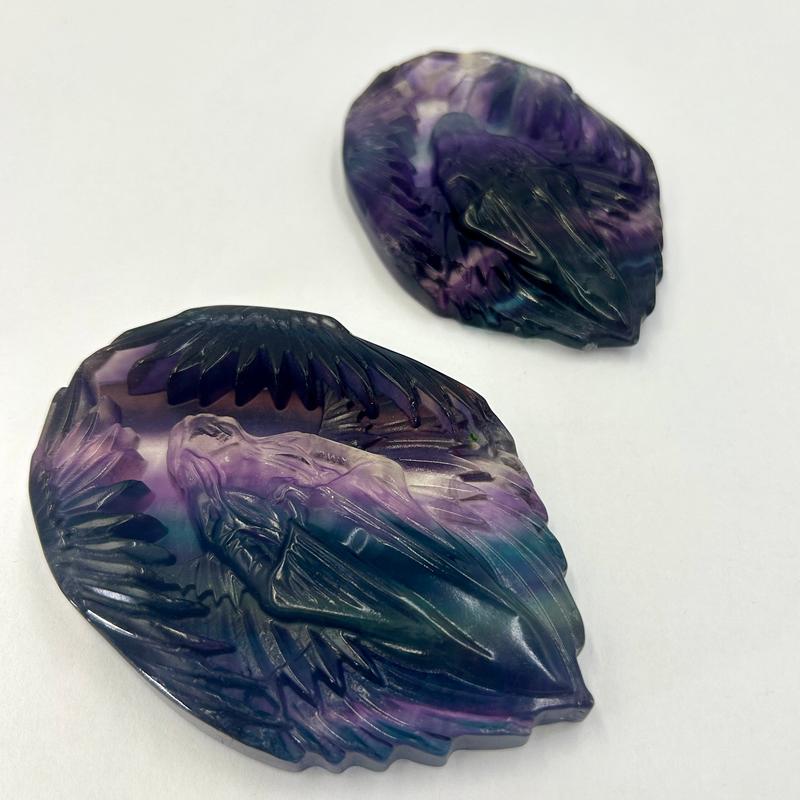 Fluorite Virgin Mary Crystal Carvings || Trunk Show