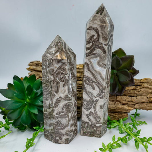 Fossil Stone Tower Points-Nature's Treasures