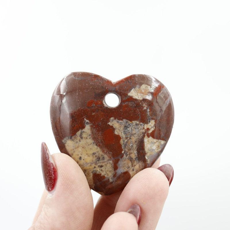 Gemstone Drilled Flat Heart Pendants || Jewelry Making-Nature's Treasures