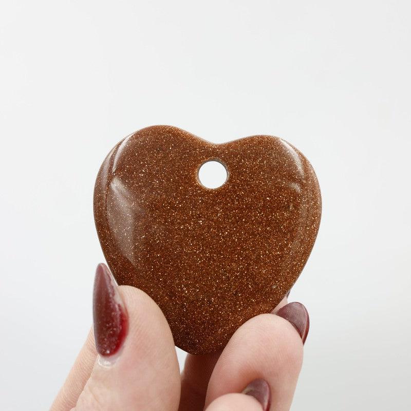 Gemstone Drilled Flat Heart Pendants || Jewelry Making-Nature's Treasures