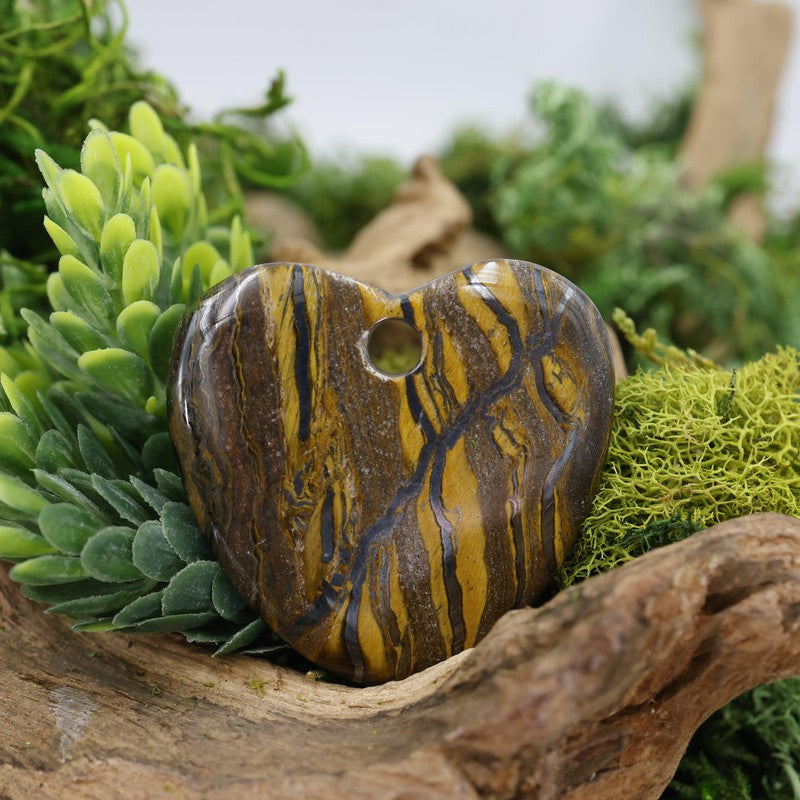 Gemstone Drilled Flat Heart Pendants || Jewelry Making-Nature's Treasures