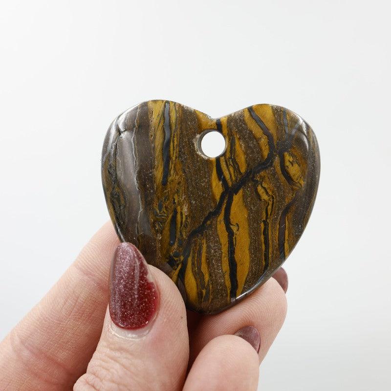 Gemstone Drilled Flat Heart Pendants || Jewelry Making-Nature's Treasures