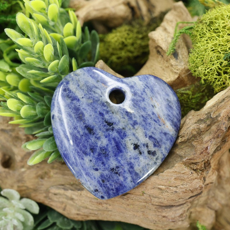 Gemstone Drilled Flat Heart Pendants || Jewelry Making-Nature's Treasures