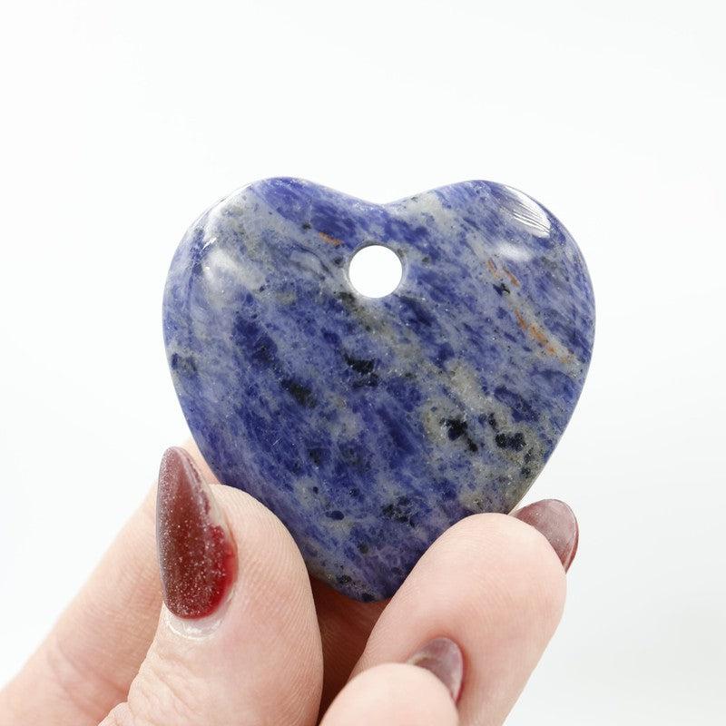 Gemstone Drilled Flat Heart Pendants || Jewelry Making-Nature's Treasures