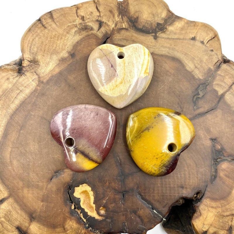 Gemstone Drilled Flat Heart Pendants || Jewelry Making-Nature's Treasures