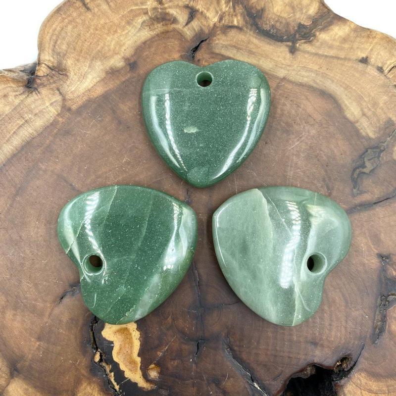 Gemstone Drilled Flat Heart Pendants || Jewelry Making-Nature's Treasures