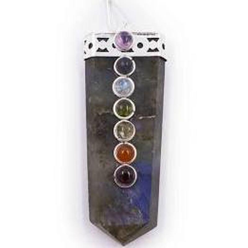 Gemstone Obelisk Labradorite Chakra Pendants-Nature's Treasures