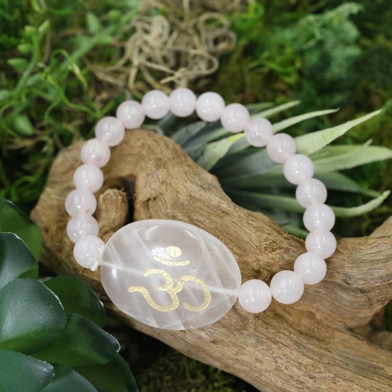 Gemstone Om Symbol Power Bracelets-Nature's Treasures