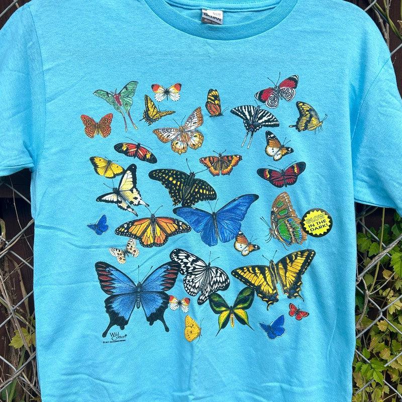 Glow In The Dark Butterflies Kid's T-Shirts w/ Nature's Treasures-Nature's Treasures