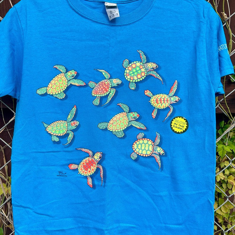 Glow In The Dark Turtle's Kid's T-Shirts w/ Nature's Treasures-Nature's Treasures