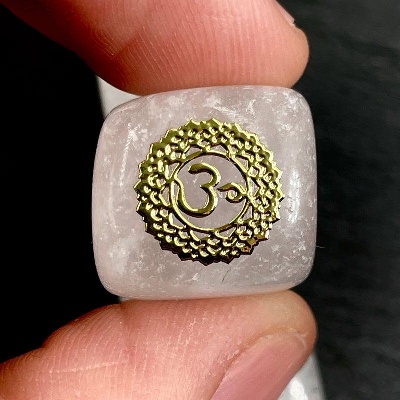 Gold Plated Chakra Symbols Stone Set | Chakra Beginners, Reiki Healers-Nature's Treasures