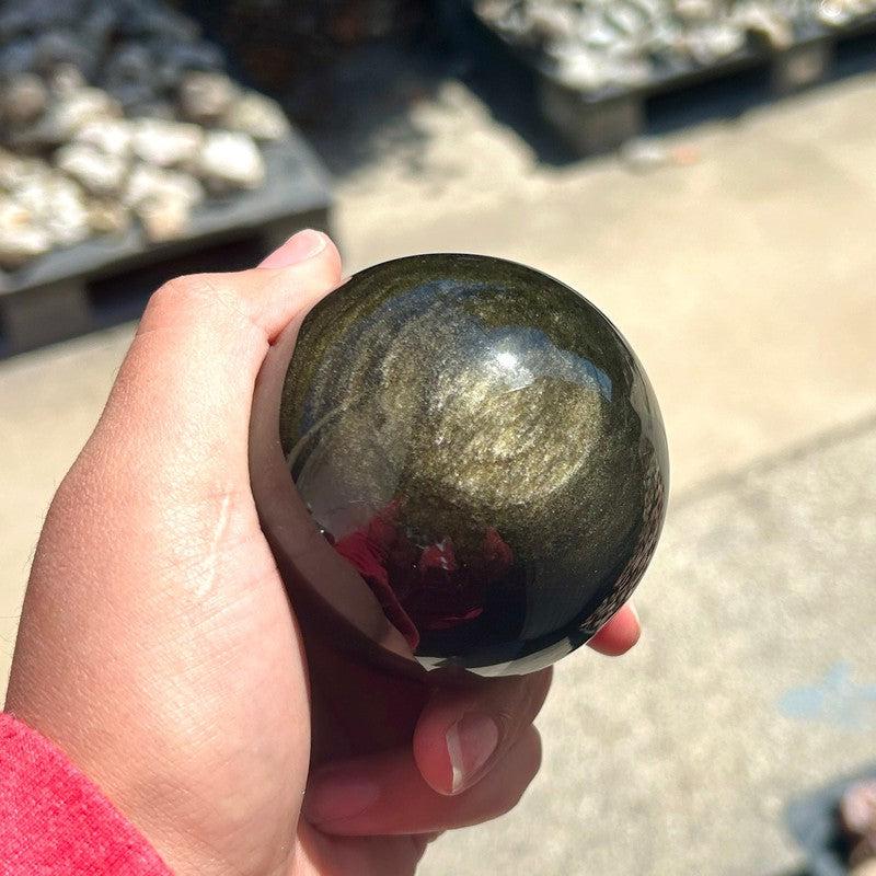 Gold Sheen Obsidian Spheres || Protection || Mexico-Nature's Treasures