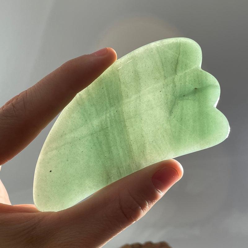 Green Aventurine Gua Sha & Face Massage Roller Set || Health & Beauty-Nature's Treasures