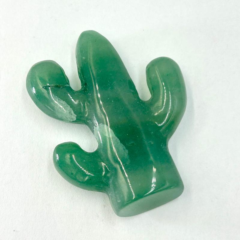 Green Aventurine Saguaro Cactus Crystal Carving || Trunk Show-Nature's Treasures