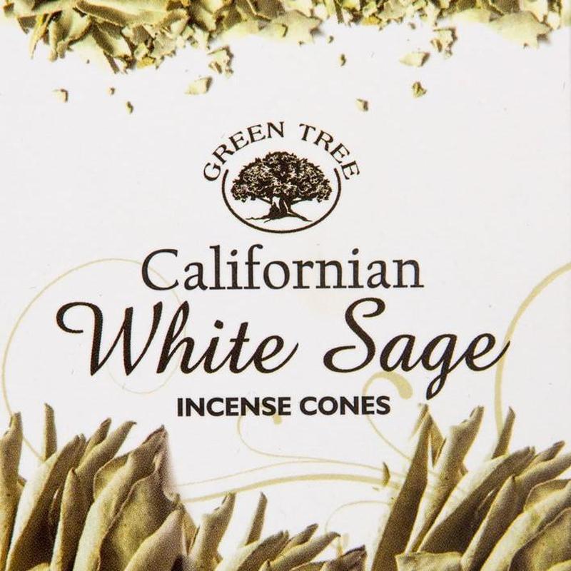 Green Tree Masala Incense Cones "Californian White Sage"-Nature's Treasures