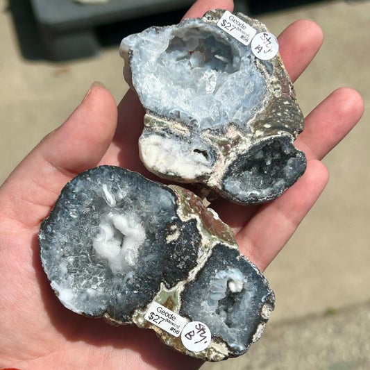 Half Cut Druzy Cluster Geode || Trunk Show-Nature's Treasures