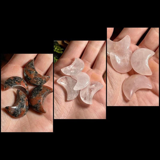 Half Moon Crescent Crystal Carvings-Nature's Treasures