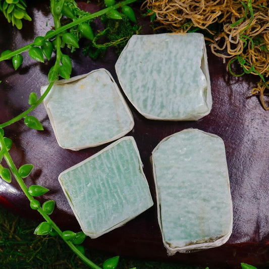 Half Polished Amazonite Slabs || Brazil-Nature's Treasures