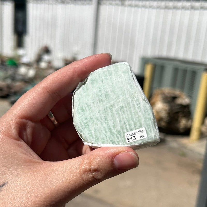 Half Polished Amazonite Slabs-Nature's Treasures