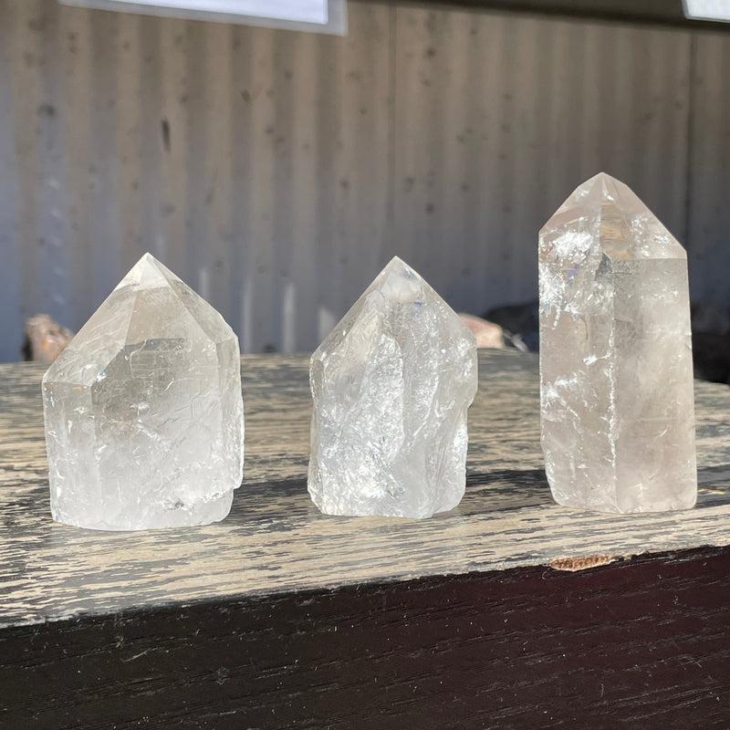 Half Polished Clear Quartz Tower Points || Cleansing || Brazil-Nature's Treasures