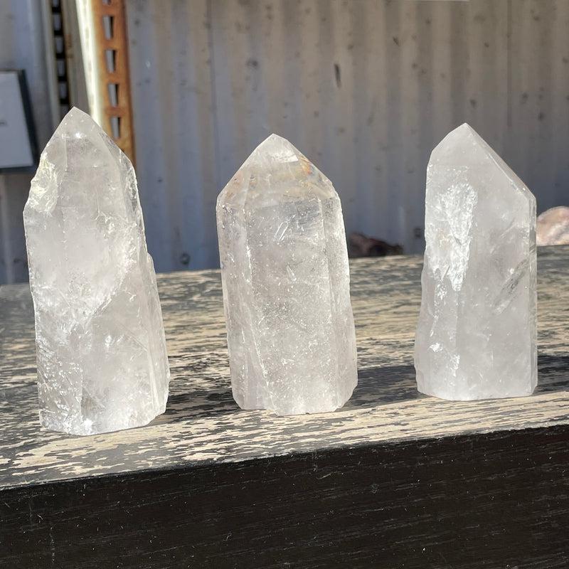 Half Polished Clear Quartz Tower Points || Cleansing || Brazil-Nature's Treasures