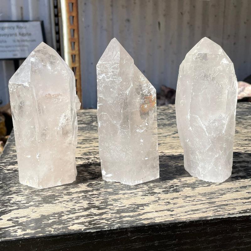 Half Polished Clear Quartz Tower Points || Cleansing || Brazil-Nature's Treasures