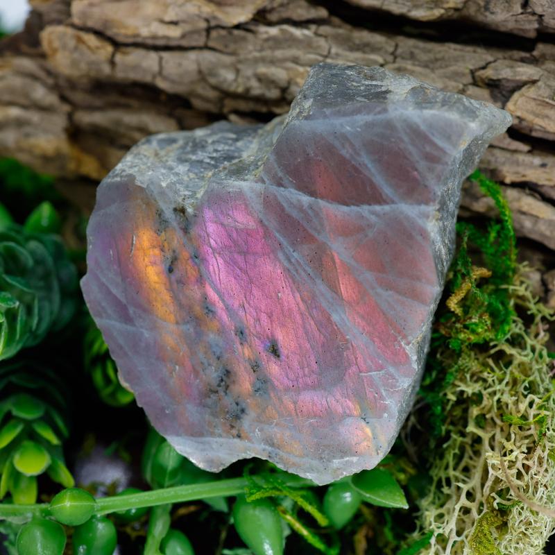 Half Polished Flashy Labradorite Slabs || Madagascar-Nature's Treasures