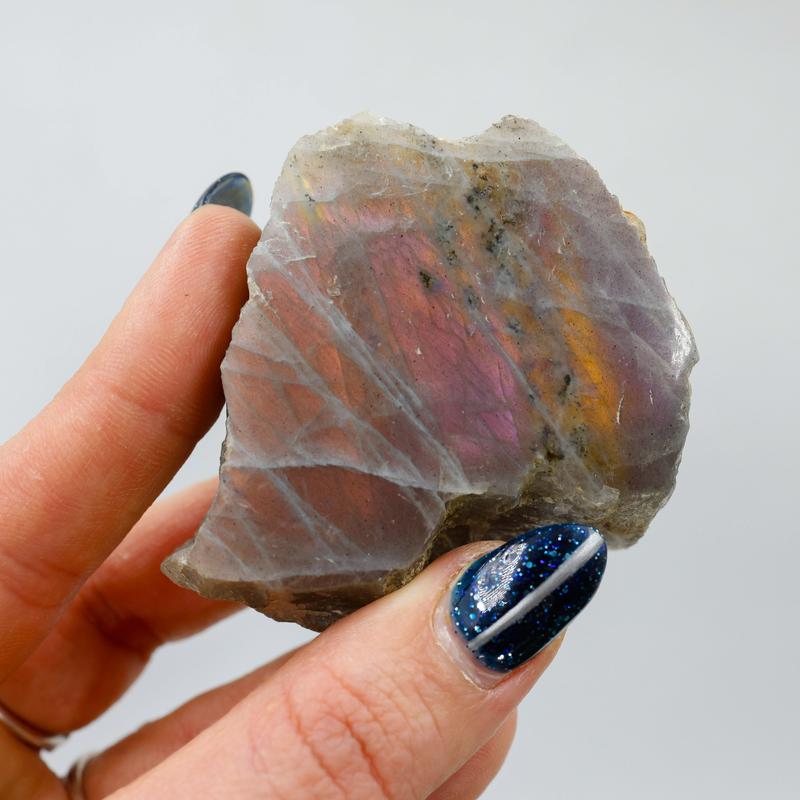 Half Polished Flashy Labradorite Slabs || Madagascar-Nature's Treasures