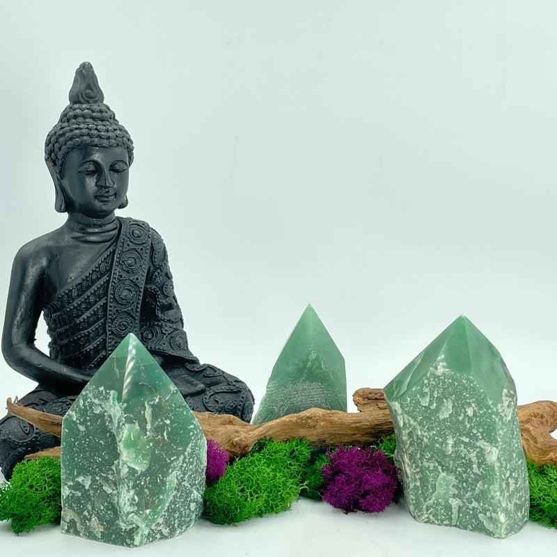 Half Polished Green Aventurine Points || Brazil-Nature's Treasures