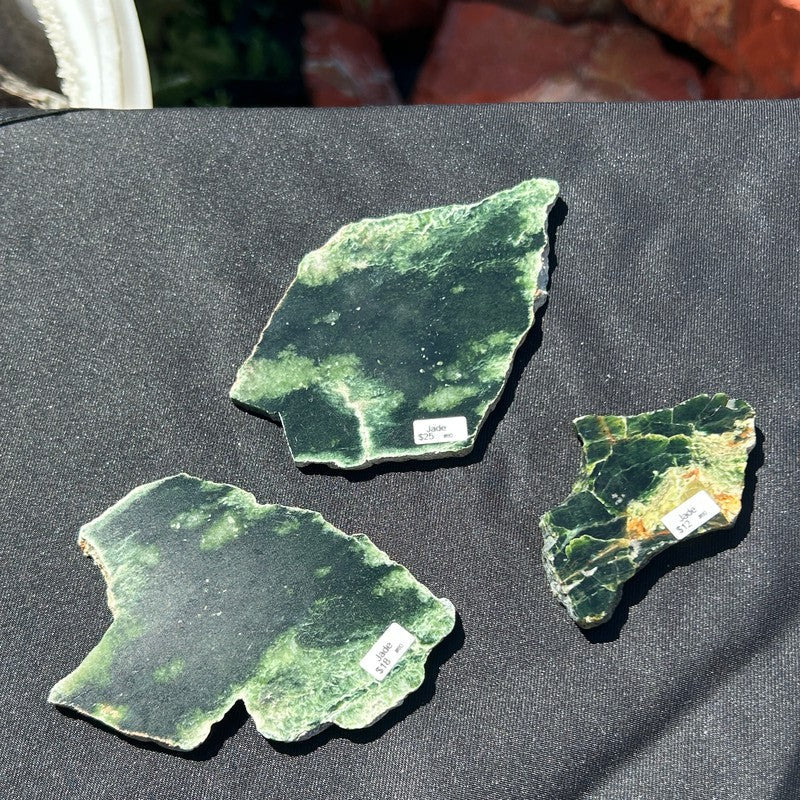 Half Polished Jade Slabs