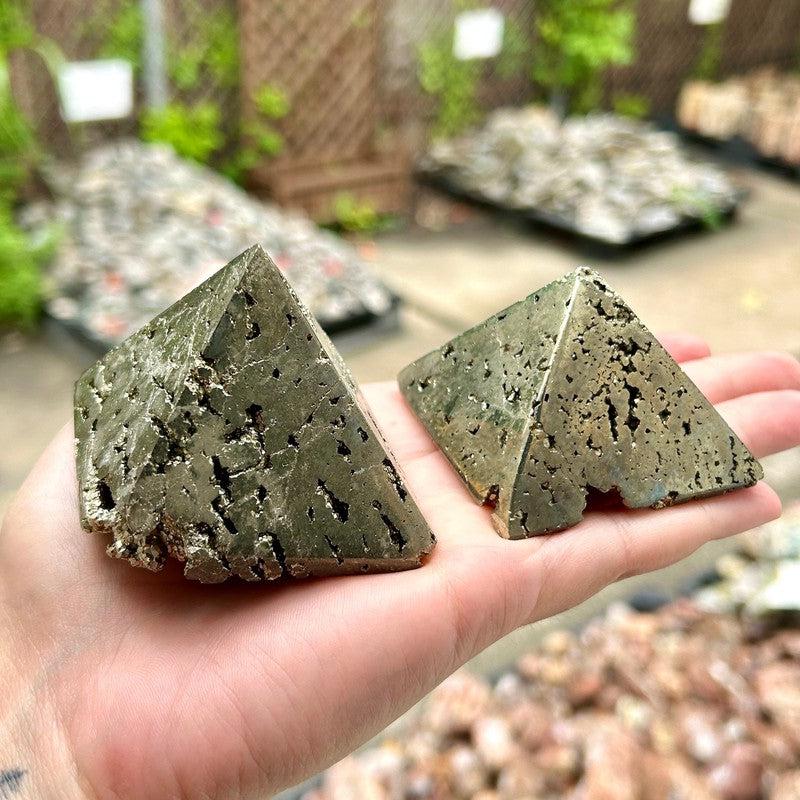 Half Polished Pyrite Pyramids || Trunk Show 2024-Nature's Treasures