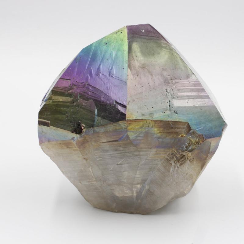 Half Polished Rainbow Aura Coated Amethyst Points || Brazil-Nature's Treasures