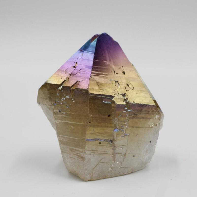 Half Polished Rainbow Aura Coated Amethyst Points || Brazil-Nature's Treasures